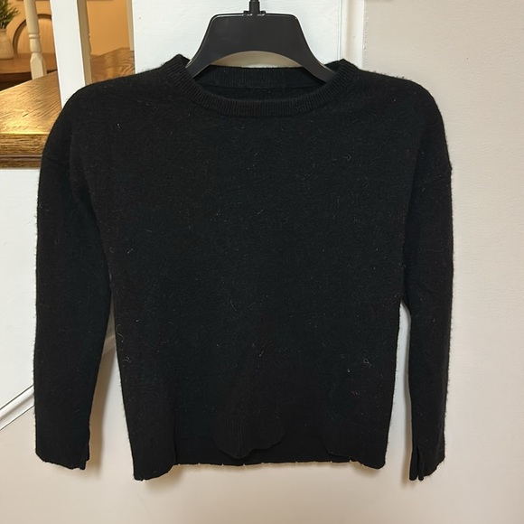 Zadig and Voltaire CiCi with patch black cashmere pullover sweater - Picture 3 of 12